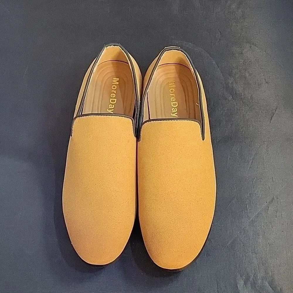 BRAND NEW MORE DAYS SUEDE ALMOND TOE SLIP-ON WOMEN